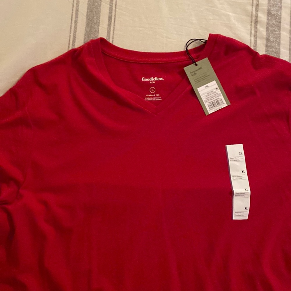 Good fellow V-Neck shirt.  Red
